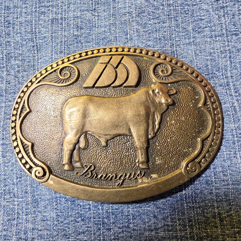 Tony Lama Brangus Bull Belt Buckle Cattle Breed Series First Edition Solid Brass